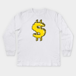 DOLLAR MONEY USD Kids Long Sleeve T-Shirt